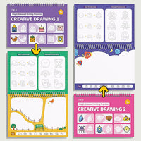 Reusable 3D Groove Handwriting Practice Workbooks for Kids Ages 3-8