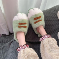 Cute Cat Paw Fluffy House Slippers
