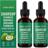 Soursop Natural Drops - 10-in-1 Soursop Bitters Liquid Drops with Sea Moss