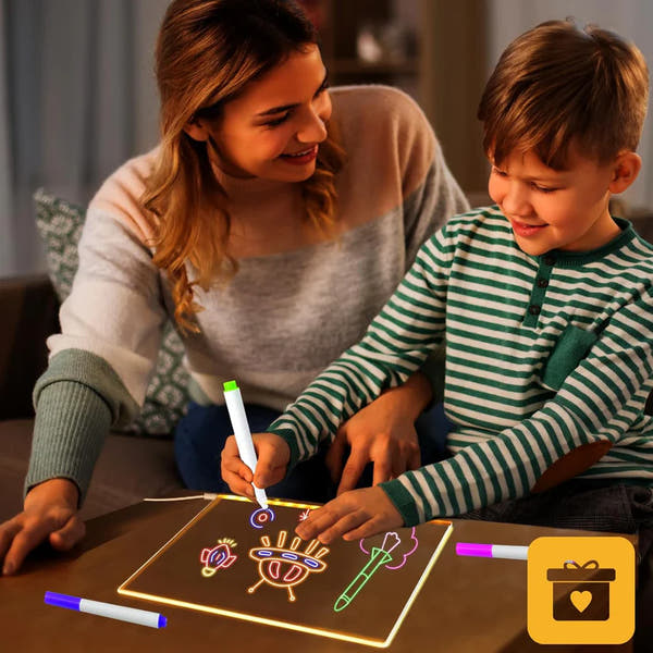 GlowSketch Pro LED Writing Board with 7 Vibrant Color Markers
