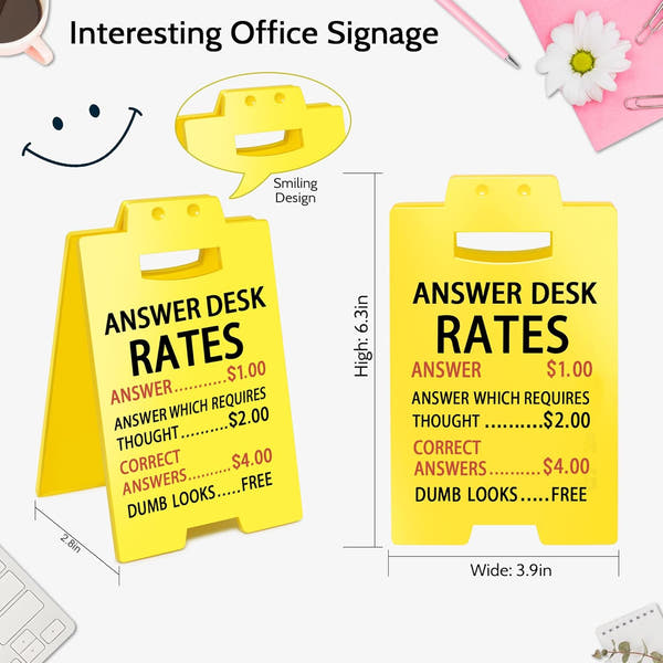 Funny Answer Desk Rates Office Cubicle Decor