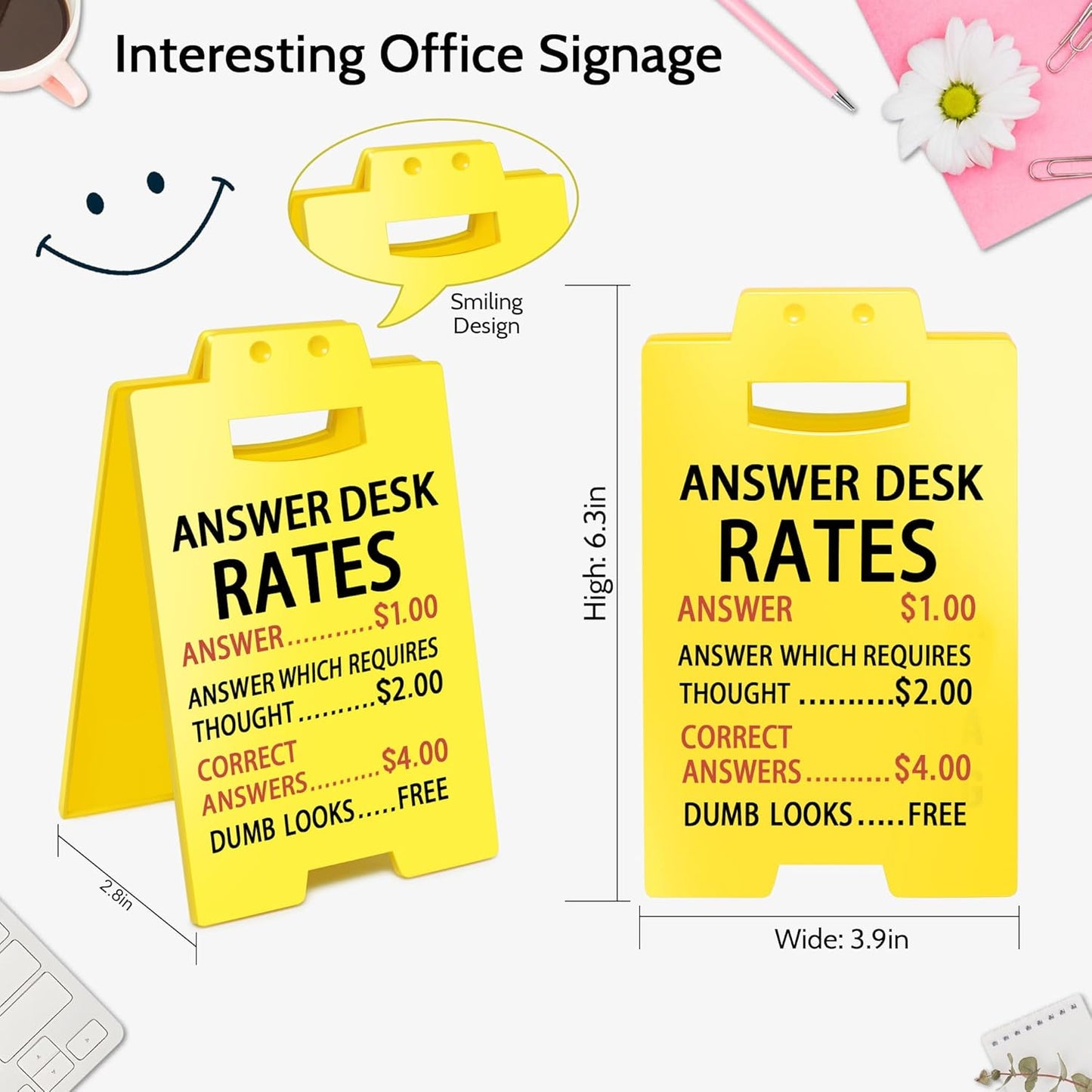 Funny Answer Desk Rates Office Cubicle Decor
