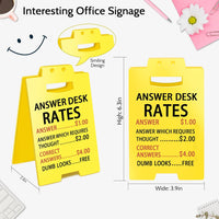 Funny Answer Desk Rates Office Cubicle Decor