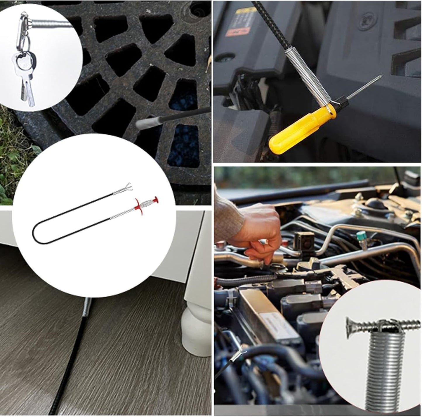 61 inch Flexible Grabber Claw Drain Clog Remover Tool