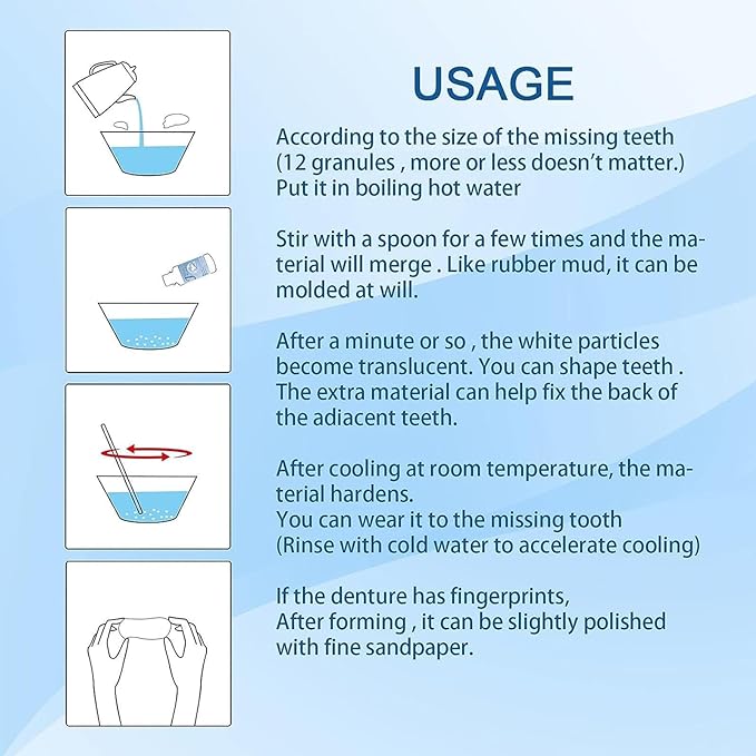 Moldable False Teeth