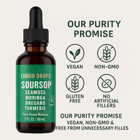 Soursop Natural Drops - 10-in-1 Soursop Bitters Liquid Drops with Sea Moss