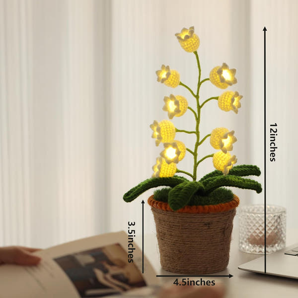 Glowing Crochet Lily Flowers with Night Lights