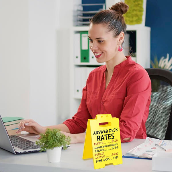 Funny Answer Desk Rates Office Cubicle Decor