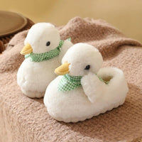 Unisex Winter Fuzzy Cute Duck Slippers