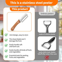 2-in-1 Stainless Steel Blade Kitchen Peeler with Bottle Opener Handle