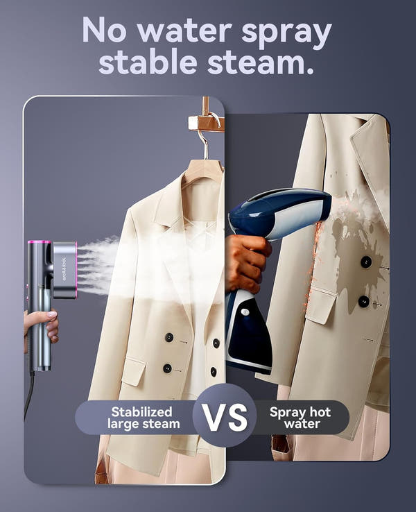 Dual Voltage Travel Steamer for Clothes
