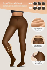 High Waisted Thermal Tights for Women