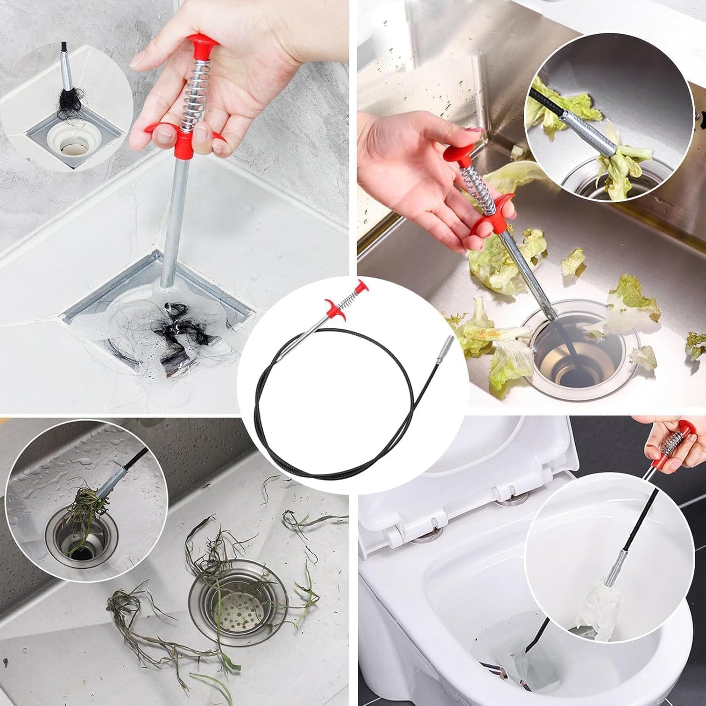 61 inch Flexible Grabber Claw Drain Clog Remover Tool