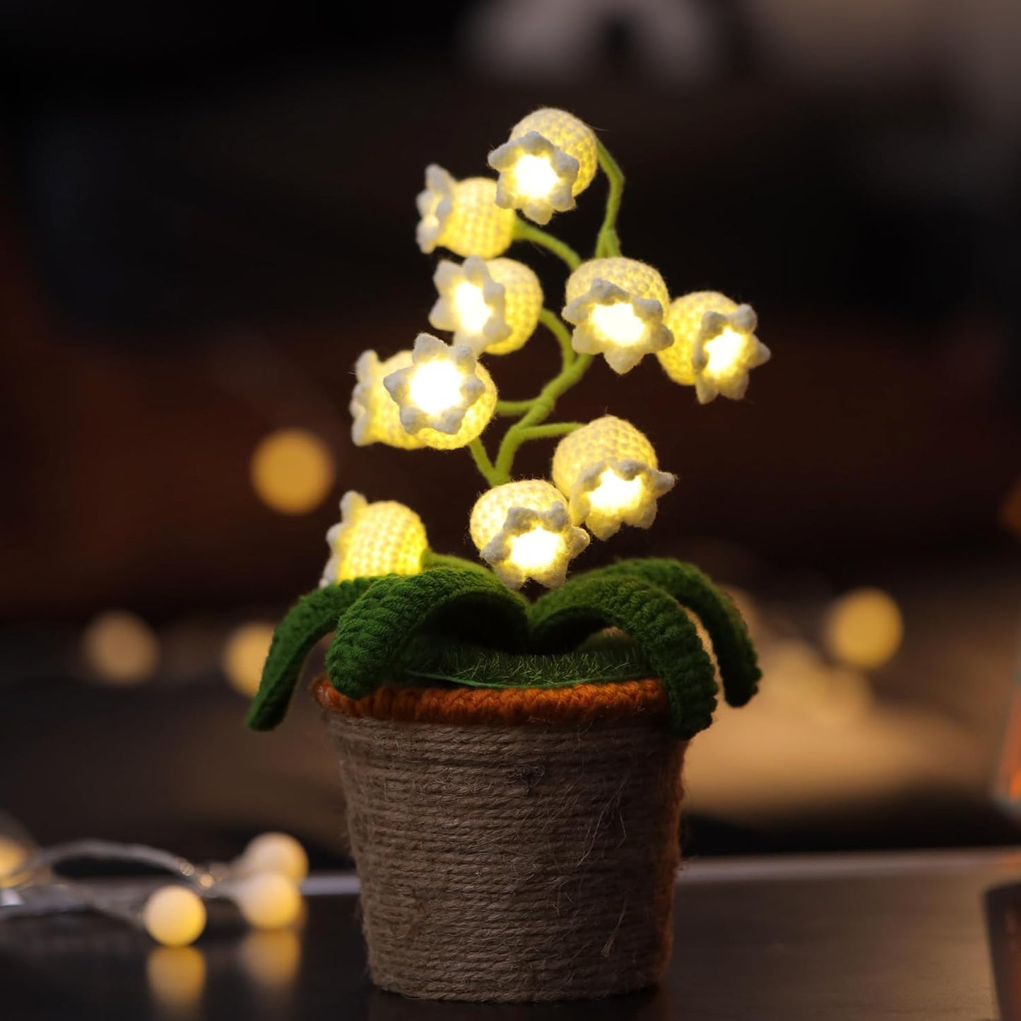 Glowing Crochet Lily Flowers with Night Lights