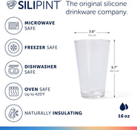 Silipint 16oz Silicone Pint Glass  Unbreakable
