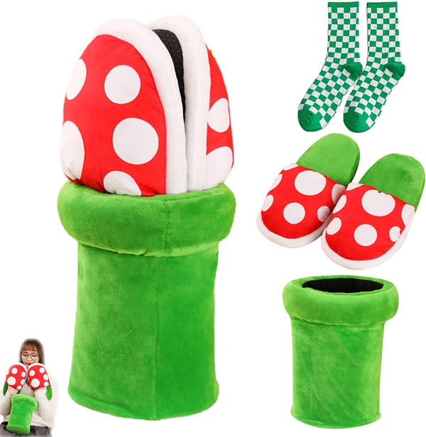 Mushroom Slippers with Pipe Pot Holder