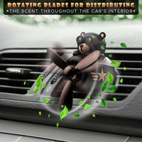 Onsinic Cartoon Bear Pilot Car Air Freshener Automotive Air Outlet Fan Freshener