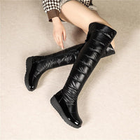 Over the Knee Black Waterproof  Snow Boots for Women