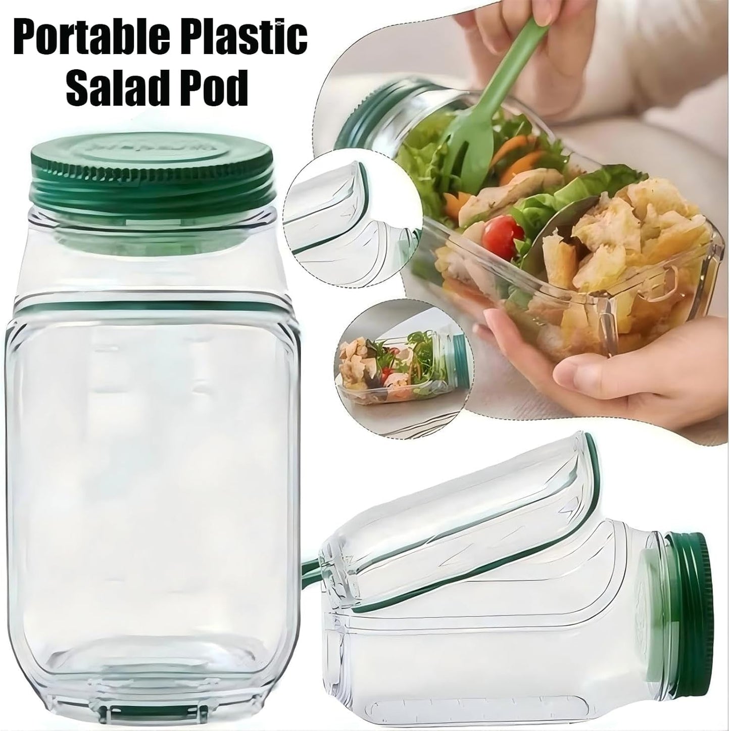 Salad Jar with Side Opening