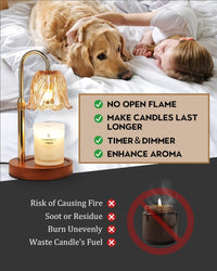 Cozy Flower Shaped Candle Warmer Lamp