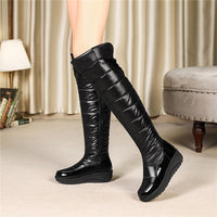 Over the Knee Black Waterproof  Snow Boots for Women