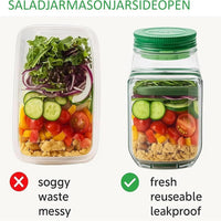 Salad Jar with Side Opening
