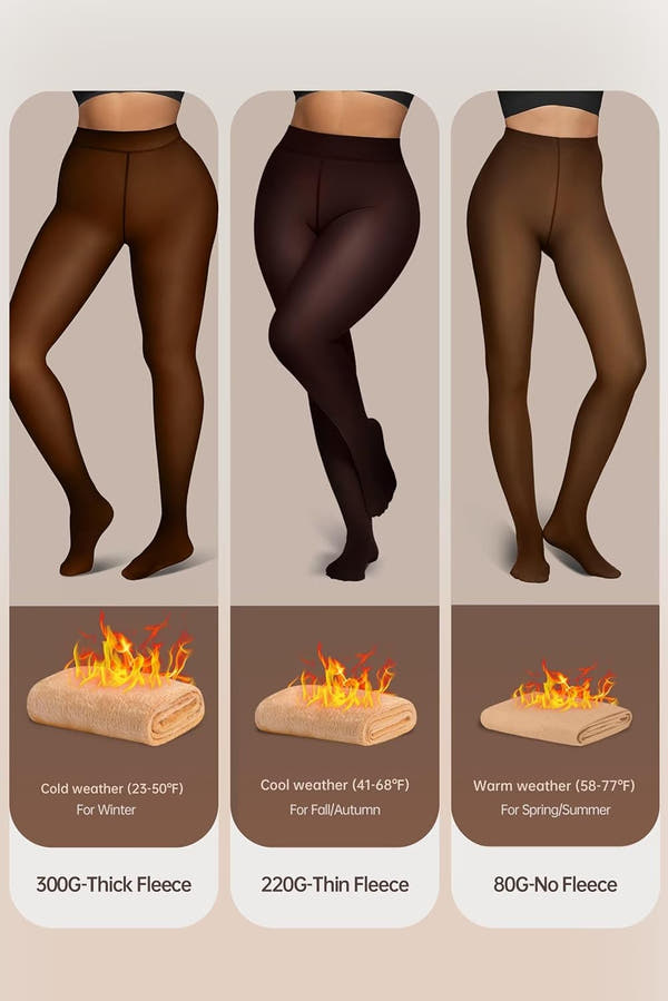 High Waisted Thermal Tights for Women
