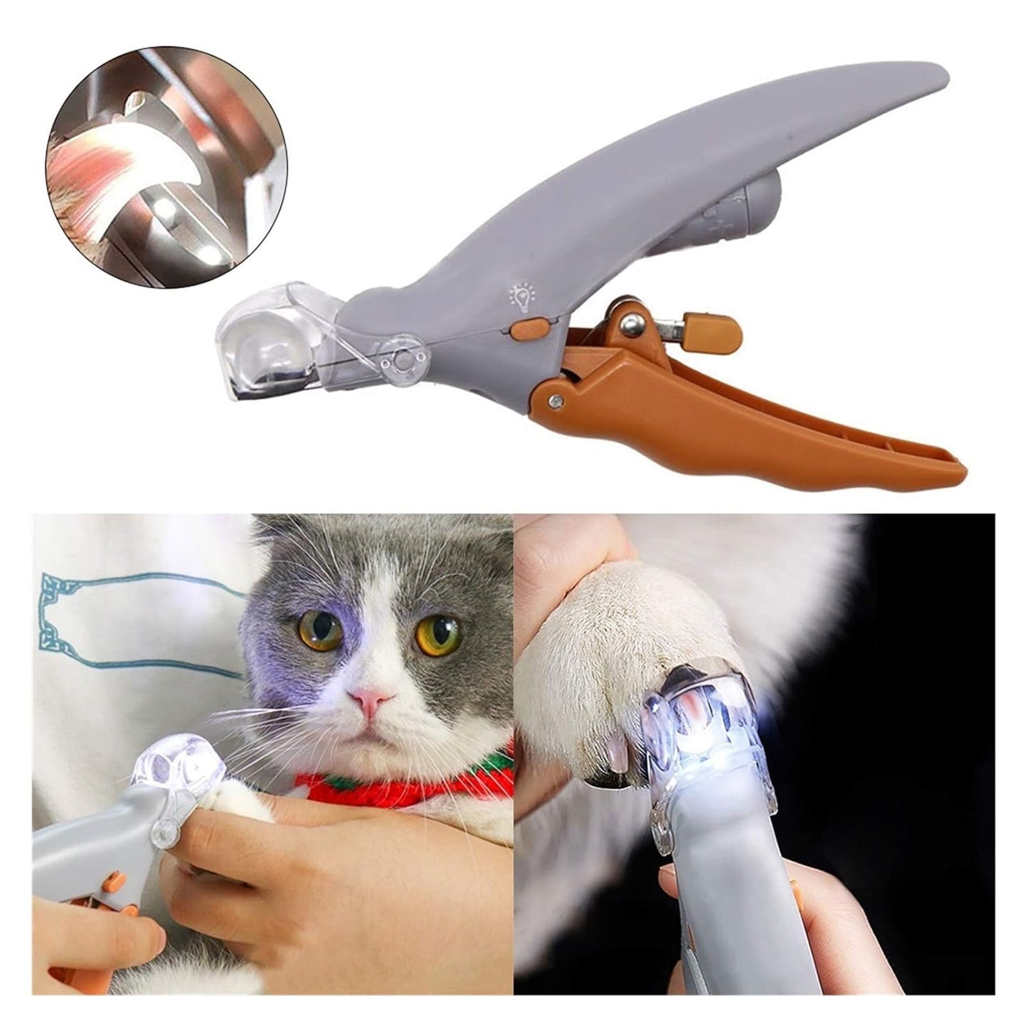 LED Light Nail Clippers for Pets