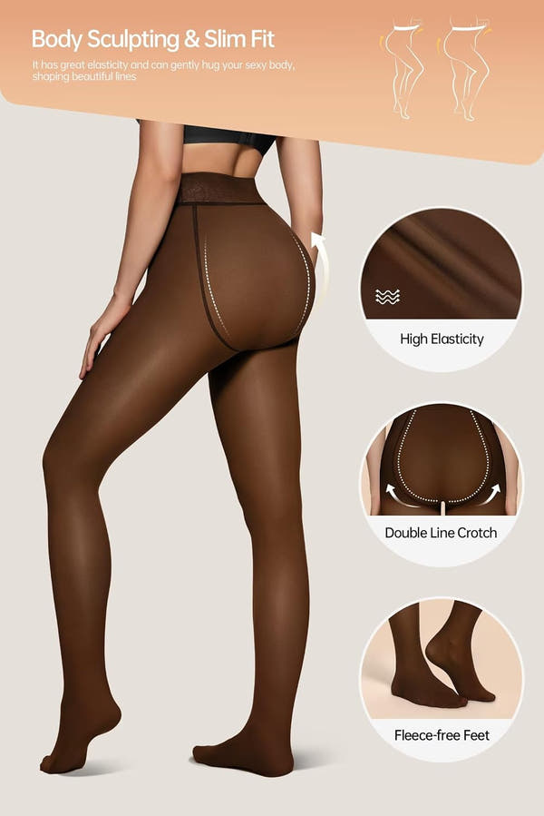 High Waisted Thermal Tights for Women