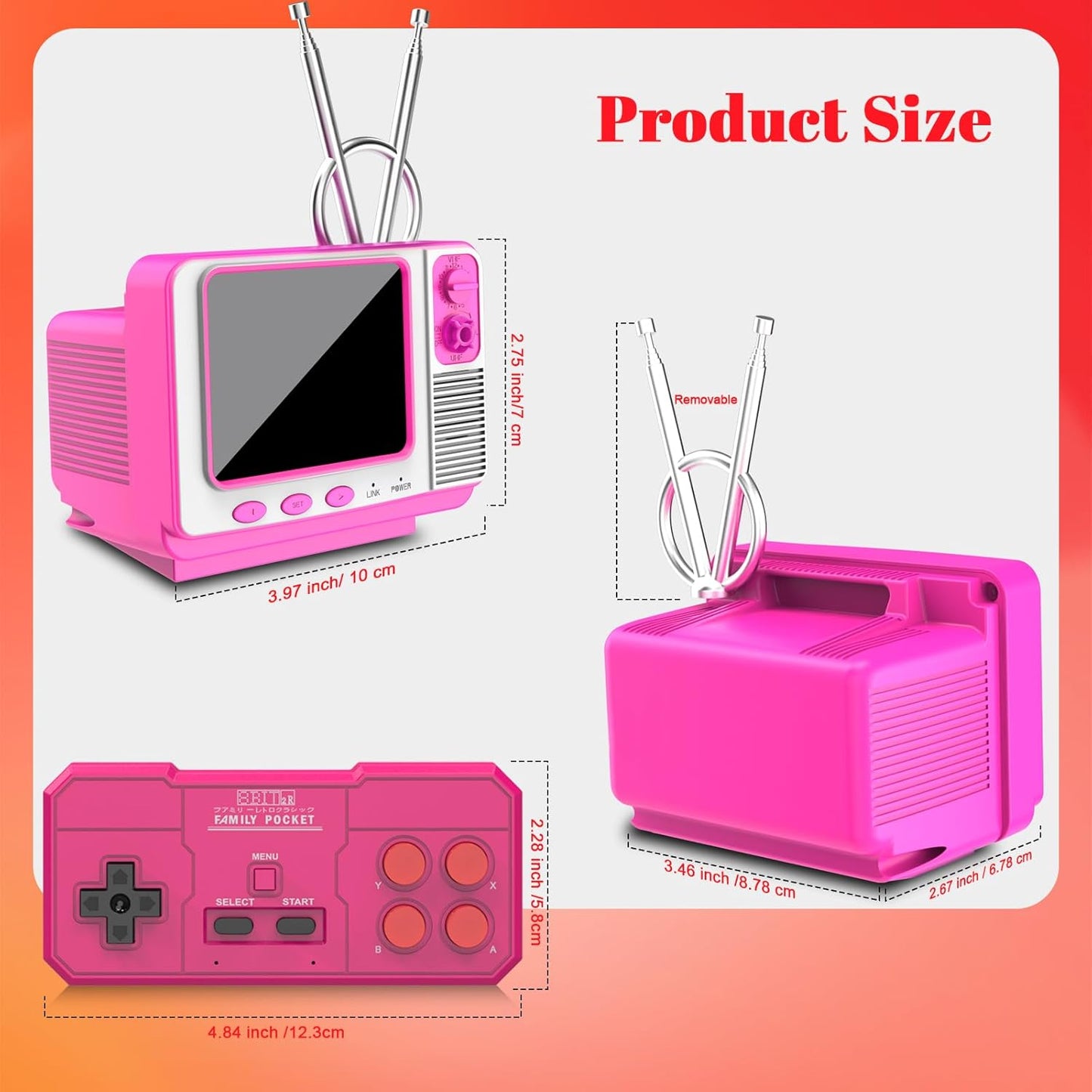 Retro Handheld Game Console - 168 Classic Games