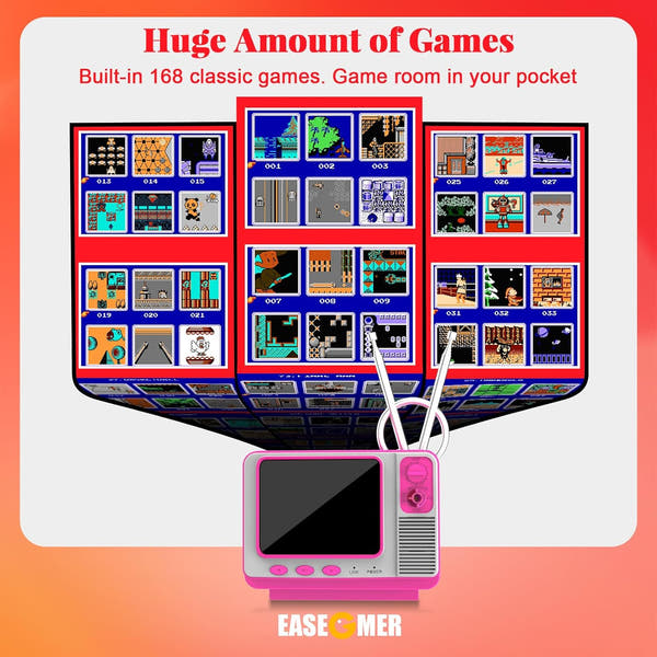 Retro Handheld Game Console - 168 Classic Games