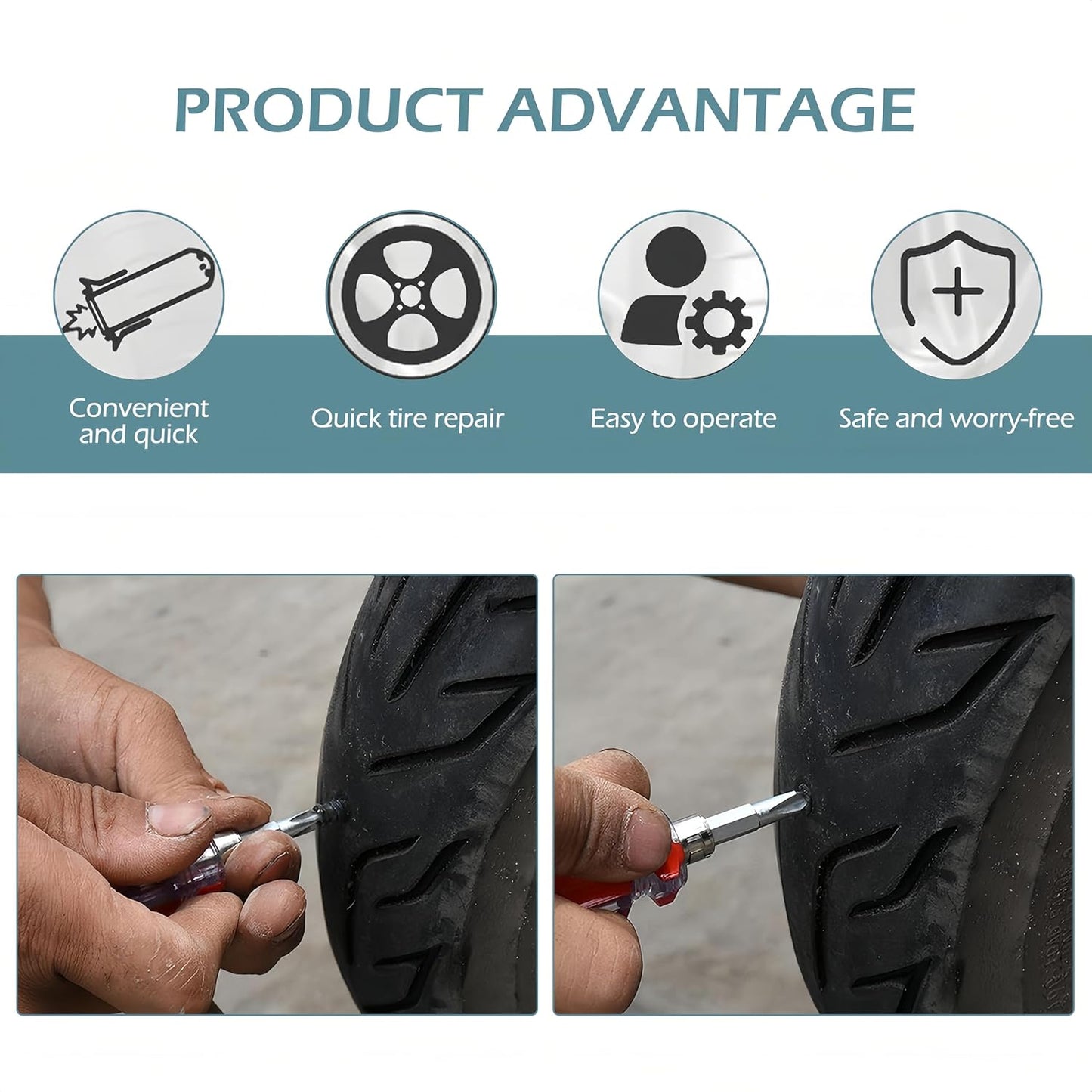 60 PCS Tire Repair Rubber Nail