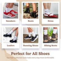 Anti-Blister Cushion Heel Padded Crew Socks