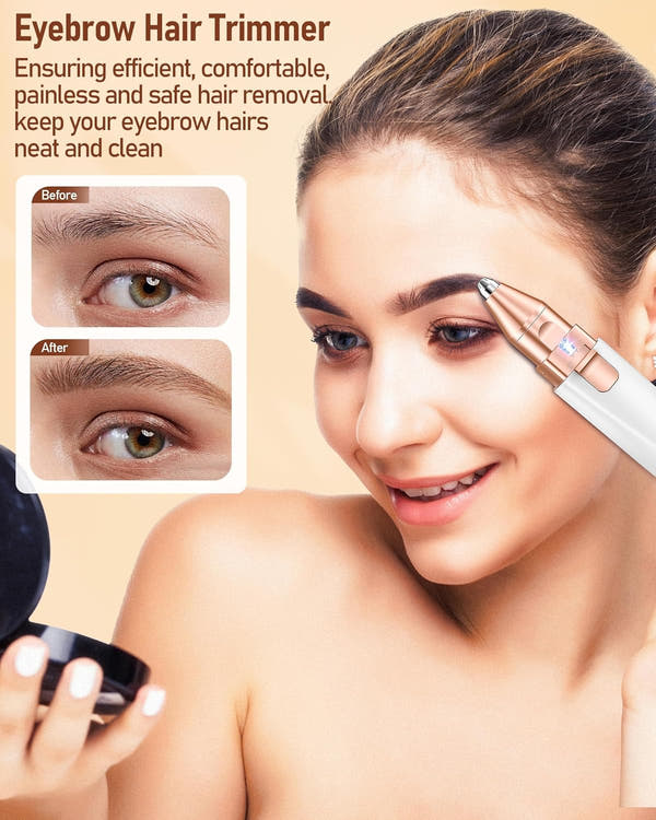 Eyebrow & Facial Hair Trimmer for Women: 2 in 1