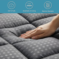 Full Mattress Pad Quilted Fitted Mattress Protector Cooling Pillow Top Mattress Cover