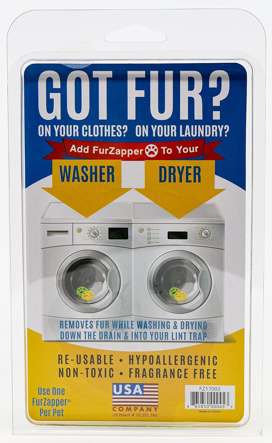 FurZapper Pet Hair Remover for Laundry 2 Pack