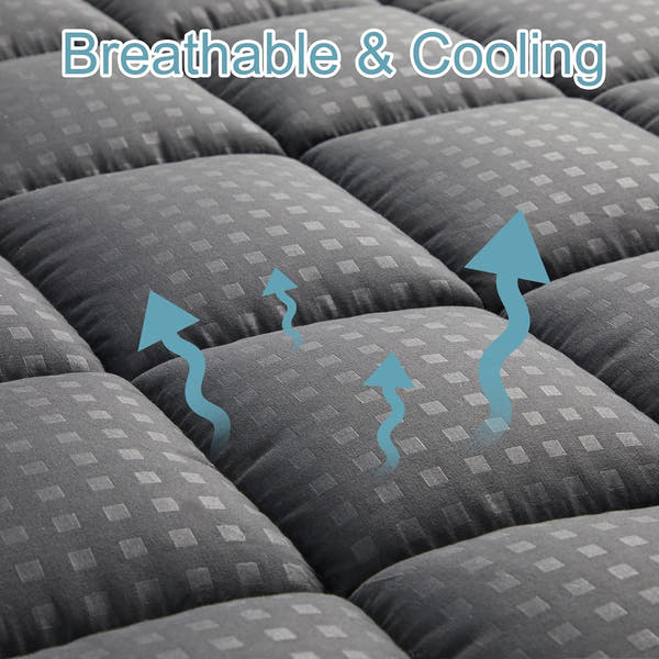 Full Mattress Pad Quilted Fitted Mattress Protector Cooling Pillow Top Mattress Cover