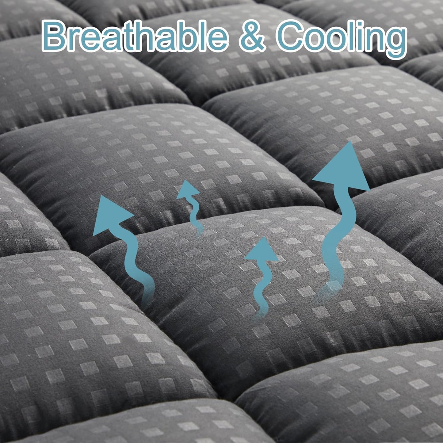 Full Mattress Pad Quilted Fitted Mattress Protector Cooling Pillow Top Mattress Cover