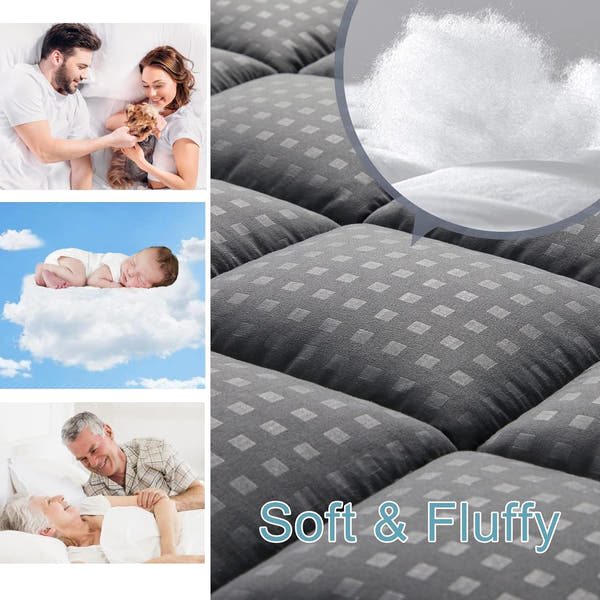 Full Mattress Pad Quilted Fitted Mattress Protector Cooling Pillow Top Mattress Cover