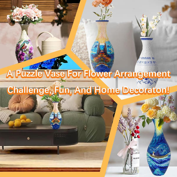 3D Puzzle Flower Vase