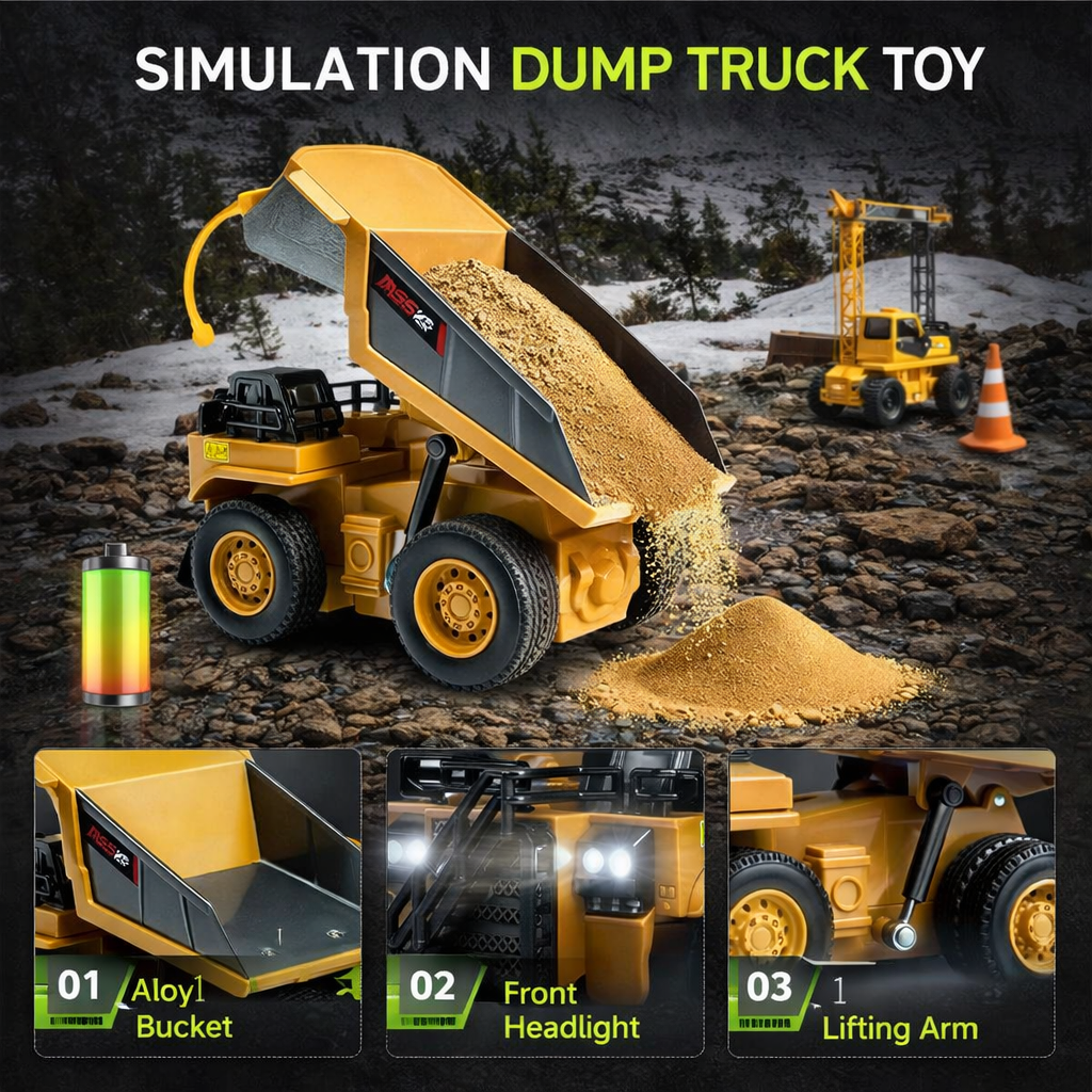 Mini Excavator, Forklift & Dumptruck Toy