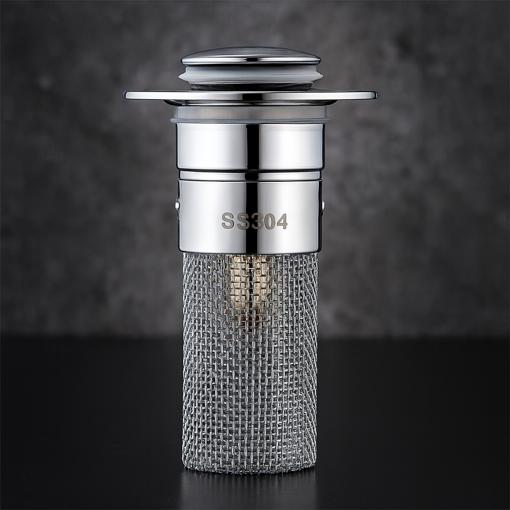 Bathroom Sink Stopper with Filter Basket