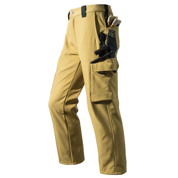 Men Winter Autumn Fleece Waterproof Cargo Pants