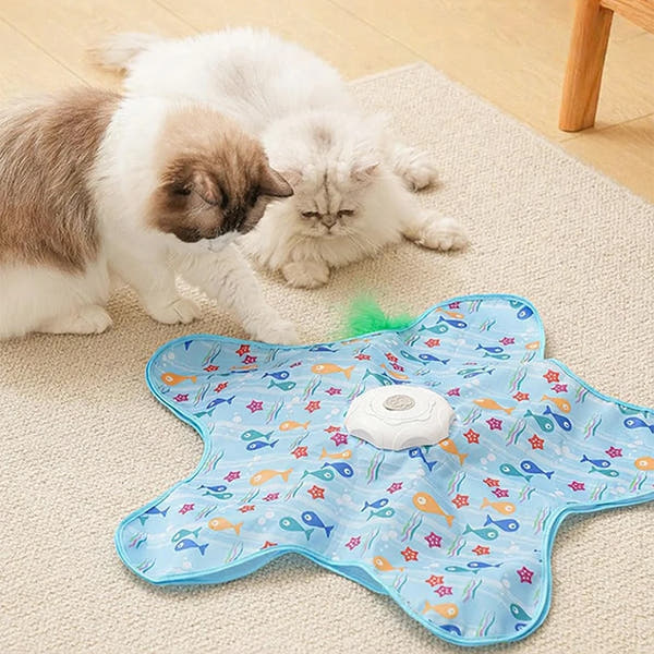 Electronic Flashing Feather Toy for Cats