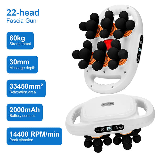 42-Heads Fascia Gun High-Frequency Vibration Body Massager