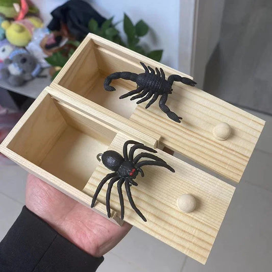 Wooden Spider in The Box Prank