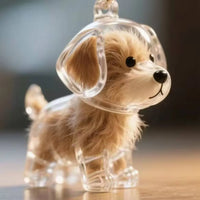 Transparent Dog Hair Keychain Pendant