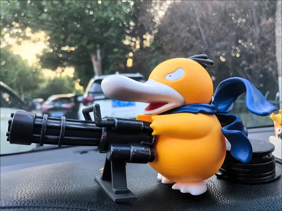 Pokemon Psyduck with Gun Anime Figure