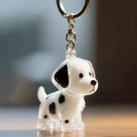 Transparent Dog Hair Keychain Pendant