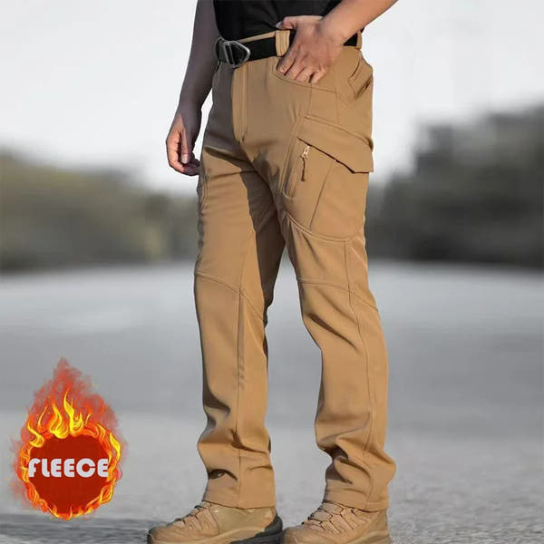 Men Winter Autumn Fleece Waterproof Cargo Pants